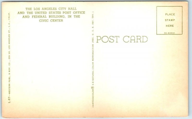 M-94616 Los Angeles City Hall & United States Post Office  & Federal Building