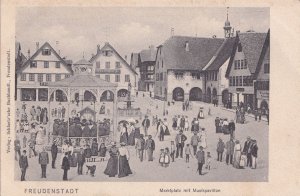 Freudenstadt Marktplatz Musikpavillon Orchestra Antique German Postcard