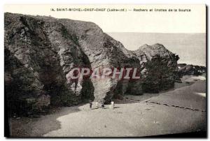 Old Postcard Saint Michel Chef Chef Rocks And Caves From The Source