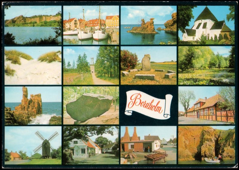 Denmark Posrt card- View of Bornholm, 1994 used