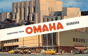 OMAHA UNION STATION Overland Greyhound Bus Depot Nebraska ca 1950s Postcard