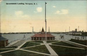Newport RI Gov't Landing c1910 Postcard #2