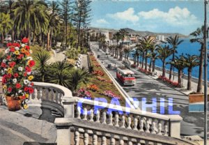 Postcard Modern Riviera S. REMO
Via e Lungomare Imperatrice Bus