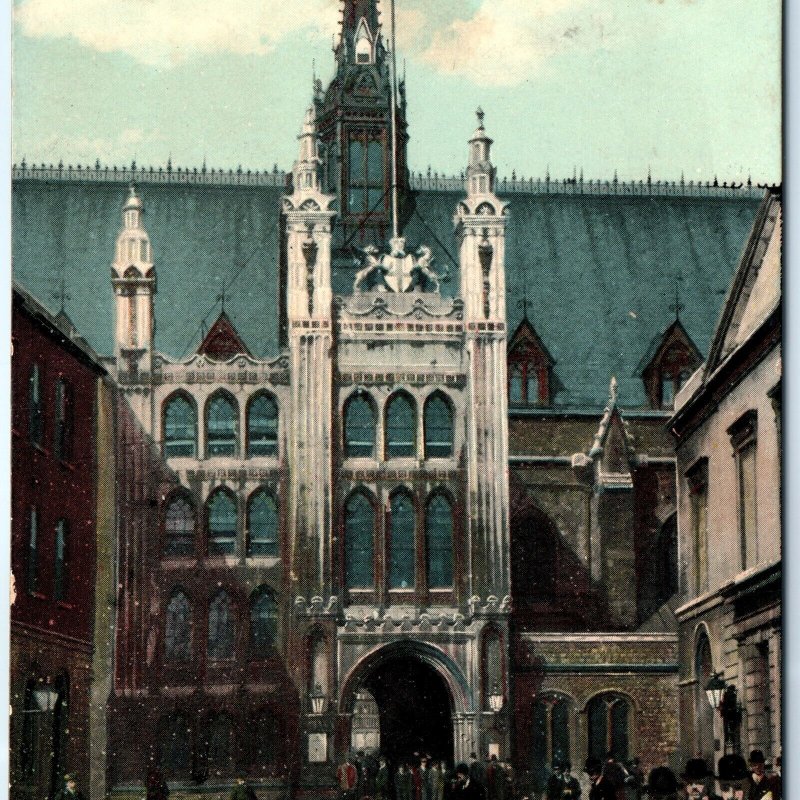 c1900s London, England Guildhall Litho Photo Tuck's Gel Postcard Rapholette A81