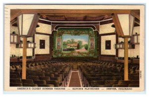 DENVER, CO Colorado ~ ELITCH'S PLAYHOUSE THEATRE 1950 Linen  Postcard