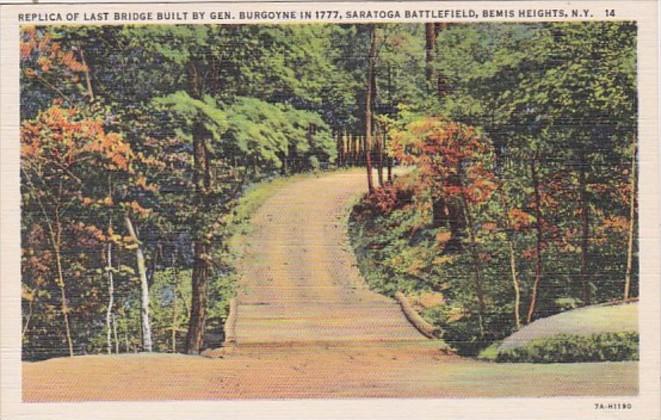 New York Saratoga Replica Of Last Bridge Built By General Borgoyne In 1977 Sa...