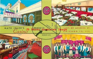 8 Postcards, Chicago Illinois, Hotels-Ballroom-Restaurants-Swimming Pools