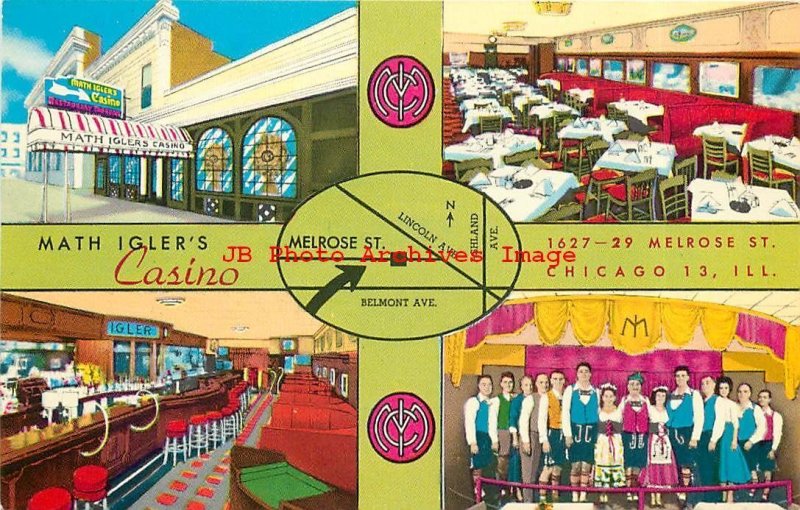 8 Postcards, Chicago Illinois, Hotels-Ballroom-Restaurants-Swimming Pools