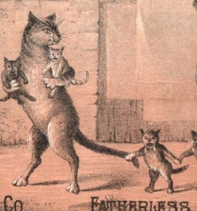 1880s H. O'Neill & Co. Christmas Holiday Presents Anthropomorphic Cats #2 F169