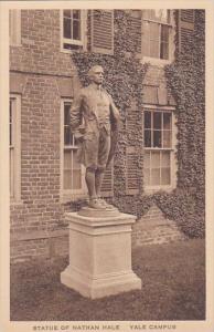 Connecticut New Haven Statue Of Nathan Hale Yale Campus