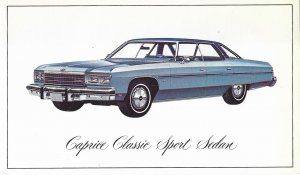 Chevrolet 1976 Caprice Classic Sport Sedan Chevrolet Dealer Advertising Card