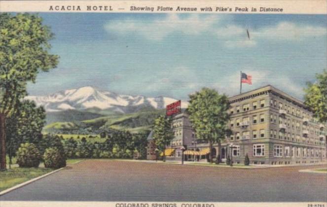 Colorado Colorado Springs Acacia Hotel Curteich