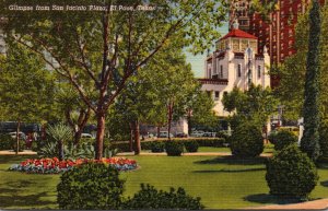 Texas El Paso Glimpse From San Jacinto Plaza Curteich