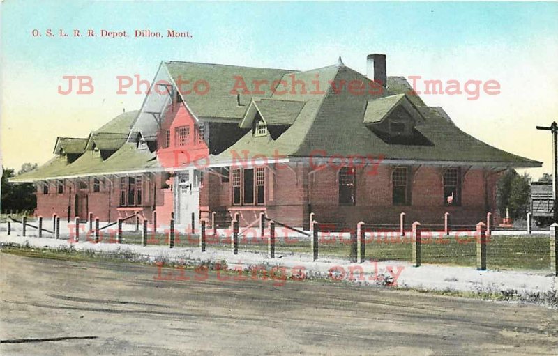 MT, Dillon, Montana, Oregon Short Line Railroad Station Depot United