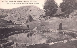 Lake Santuario De Of Santa Saint Casilda Burgos Spain Antique Postcard