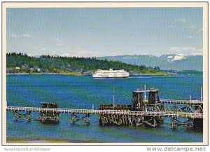 British Columbia Ferry Corporation Queen Of Cowichan Approaching Departure Ba...