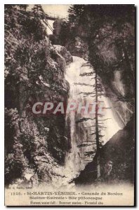 Postcard Old St Martin Vesubie waterfall Boreon