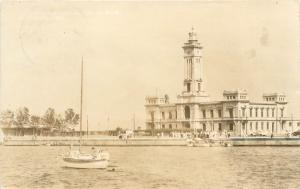 c1940s RPPC Postcard; Light House? Clock Tower Benito Juárez Veracruz Mexico