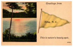 North Carolina  King  Greetings  with Flag