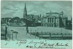 18142 - postcards VINTAGE POSTCARD - Germany GERMANY - greeting SCHWERIN -