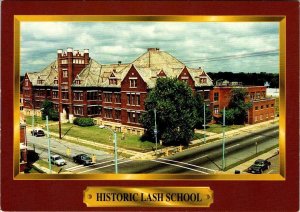 Zanesville, OH Ohio  HISTORIC LASH HIGH SCHOOL~Shinnick Street   4X6 Postcard