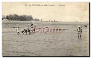 Old Postcard La Tranche Sur Mer Beach Children