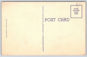 Hamilton Ohio~High Schools Multi-View~Roosevelt Jr~Catholic~Vtg Linen Postcard