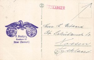 Denmark 1927 Astrup Jylland Philatelic Interest vintage postcard