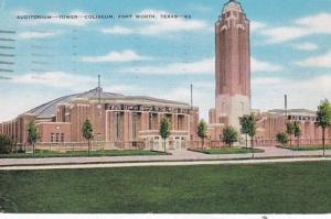 Texas Fort Worth Auditorium Tower & Coliseum 1942