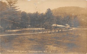 PC1/ Chestertown Adirondacks New York RPPC Postcard c1910 Tripp Lake Lodge  114