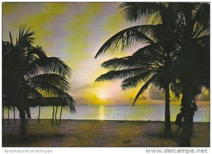 Venezuela Mar Caribe Sunset Beach Scene