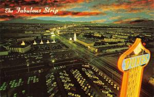 LAS VEGAS, NV Nevada  DUNES & LAS VEGAS STRIP~Sunset View  Chrome Postcard