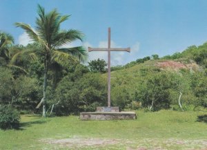 Porta Segura Cross Marking The First Celebration In Brazil Postcard