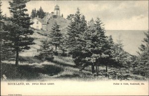 Rockland ME Owls Head Lighthouse c1905 TUCK Postcard