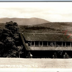 1934 Pike, N.H RPPC Lake Tarleton Country Club Cabin Sky High Resort NH A191