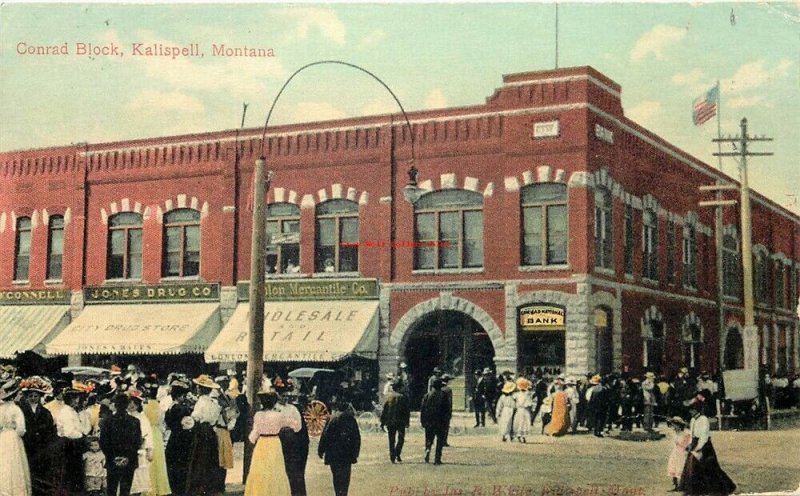 MT, Kalispell, Montana, Conrad Block