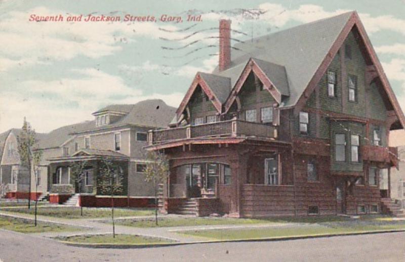 Indiana Gary Seventh and Jackson Streets 1910