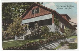 Billy Sunday Residence Winona Lake Indiana 1910c postcard