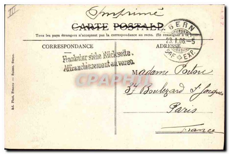 Old Postcard Folklore Bern The fountain piper