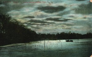 Vintage Postcard 1909 Cloud Scene Jamaica Pond Boston MA Massachusetts