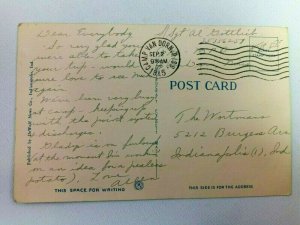 Vintage Postcard US Federal Building and Post Office Indianapolis Indiana IN