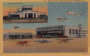 Postcard Rhode Island State Airport Hills Grove Near Providence RI Airplanes
