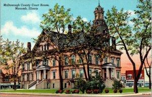 VINTAGE POSTCARD McDONOUGH COUNTY COURT HOUSE MACOMB ILLINOIS