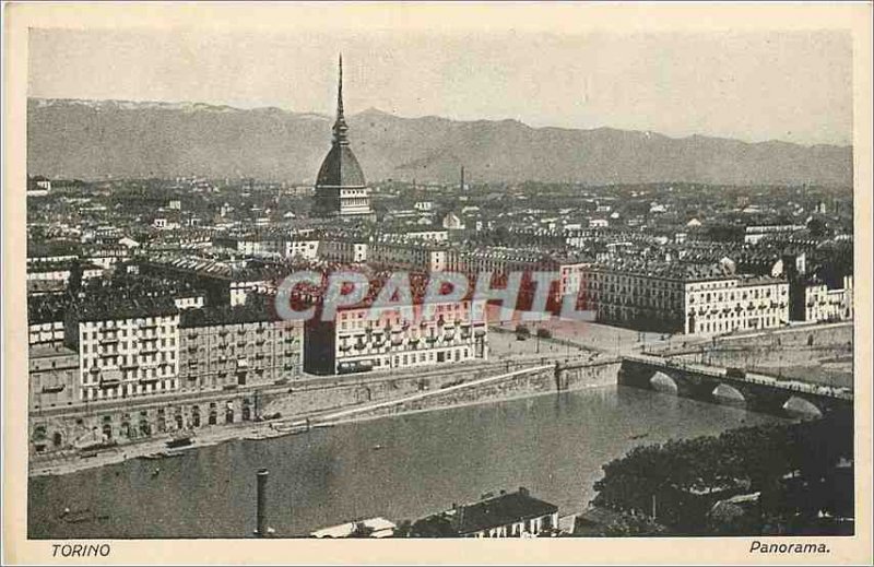 Old Postcard Panorama Torino