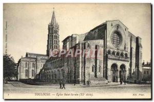 Postcard Old Toulouse Church of Saint Sernin