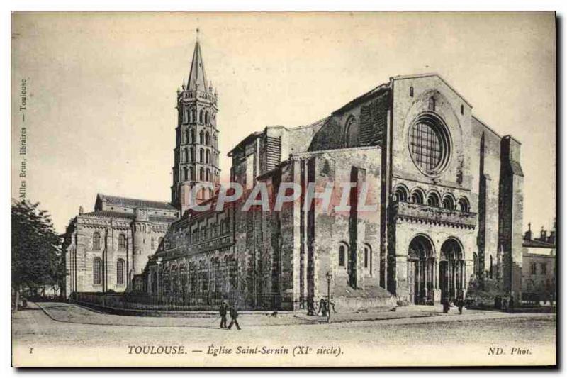 Postcard Old Toulouse Church of Saint Sernin