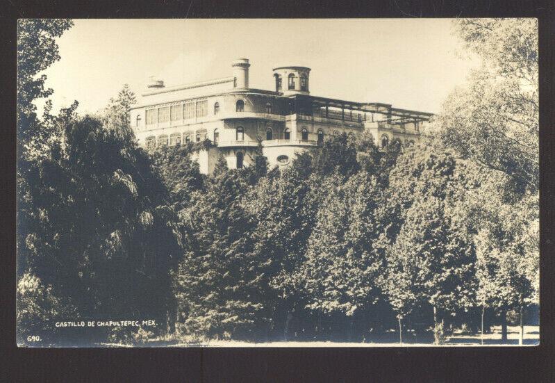 RPPC CHAPULTEPEC MEXICO CASTILLE DE VINTAGE REAL PHOTO MEXICAN POSTCARD