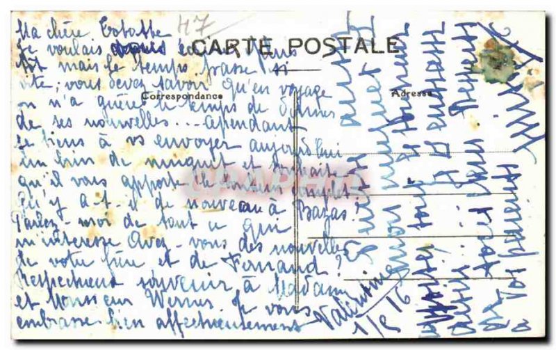 Old Postcard Aiguillon Chateau Ducal