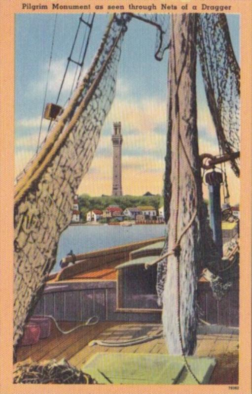 Massachusetts Provincetown Pilgrim Monument As Seen From Nets Of A Dragger