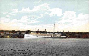 Steamer Governor Dingley Portland Harbor Maine 1907c postcard